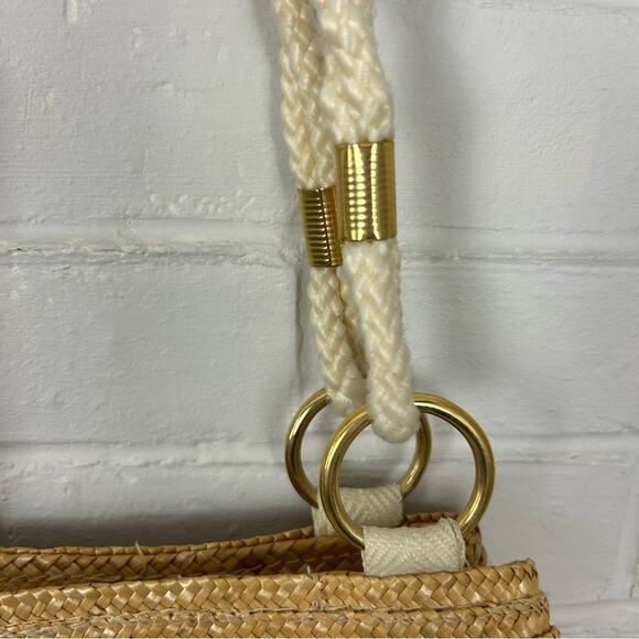 Vintage Worthington Straw Woven Braided Handle Shoulder Bag - Picture 4 of 11